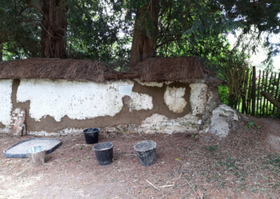 Repairs to a historic cob wall